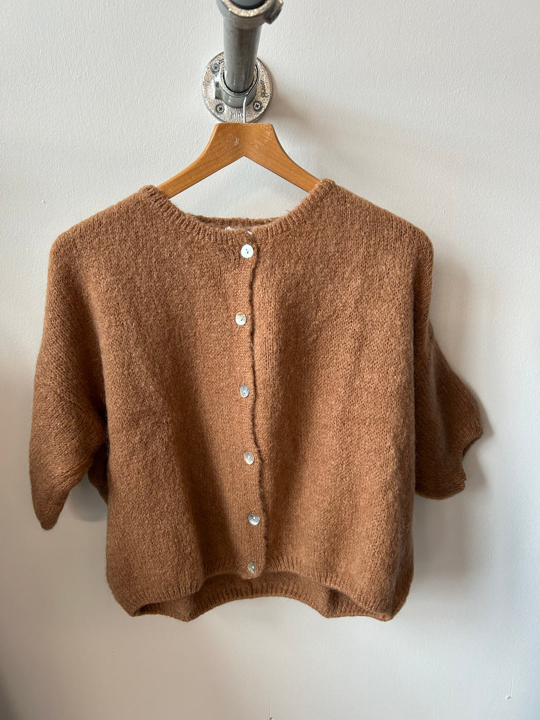 Tilly Mohair Cardigan in Brown (ONE SIZE)