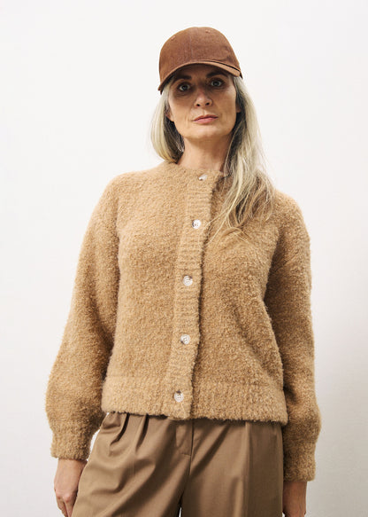 FRNCH Megane Camel Cardigan/Jacket