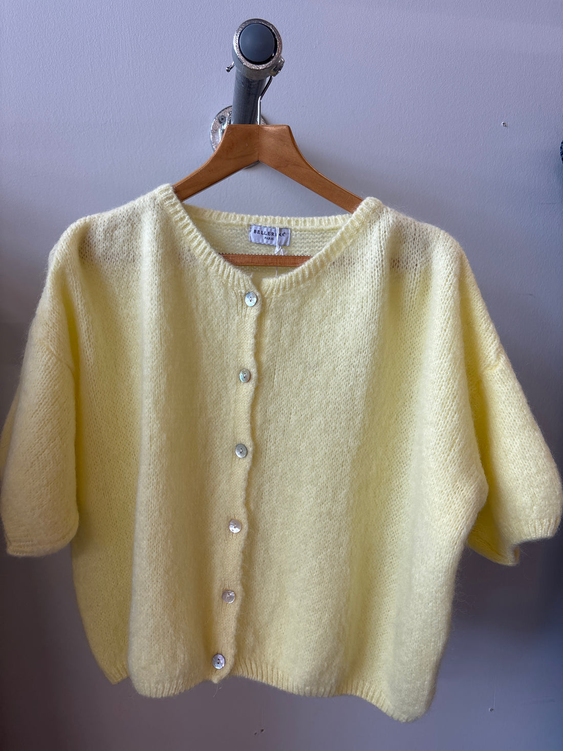 Tilly Mohair Cardigan in Lemon (ONE SIZE)