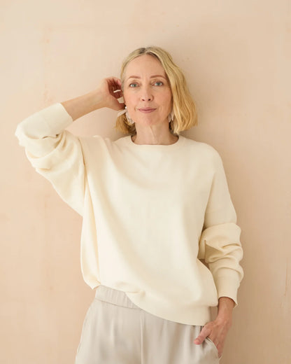 Uma Crew Neck Jumper in Vanilla (ONE SIZE)