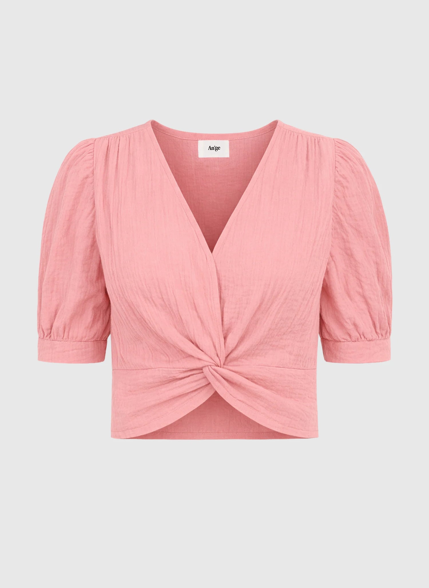 Ange SADOUMA Pink Wrap-Around Top