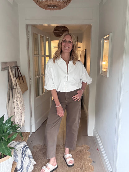 Kate Khaki Barrel Jean