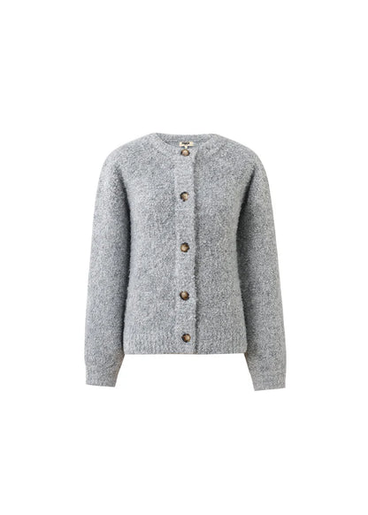 FRNCH Selkirk Cardigan in Grey