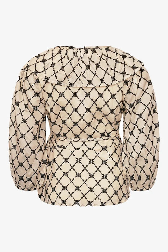 Noella Kolina Blouse Ivory Black Combo