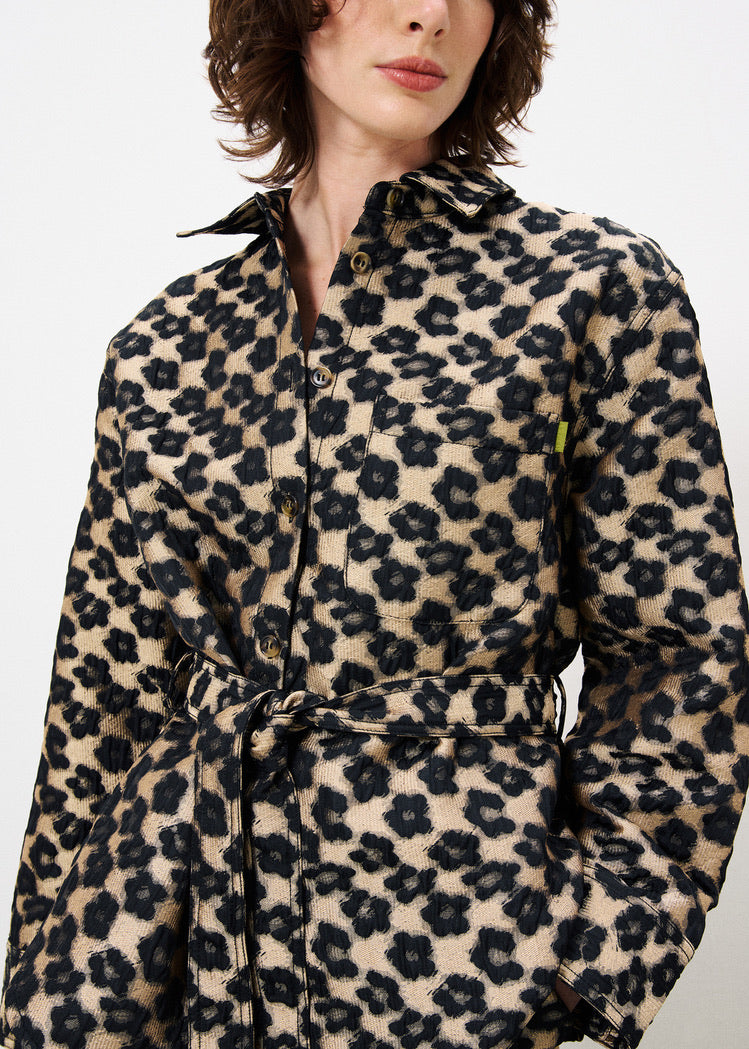 FRNCH Pandore Leopard Surchemise Overshirt