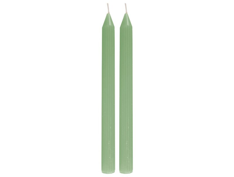 Ribbed Candle in Grayed Jade
