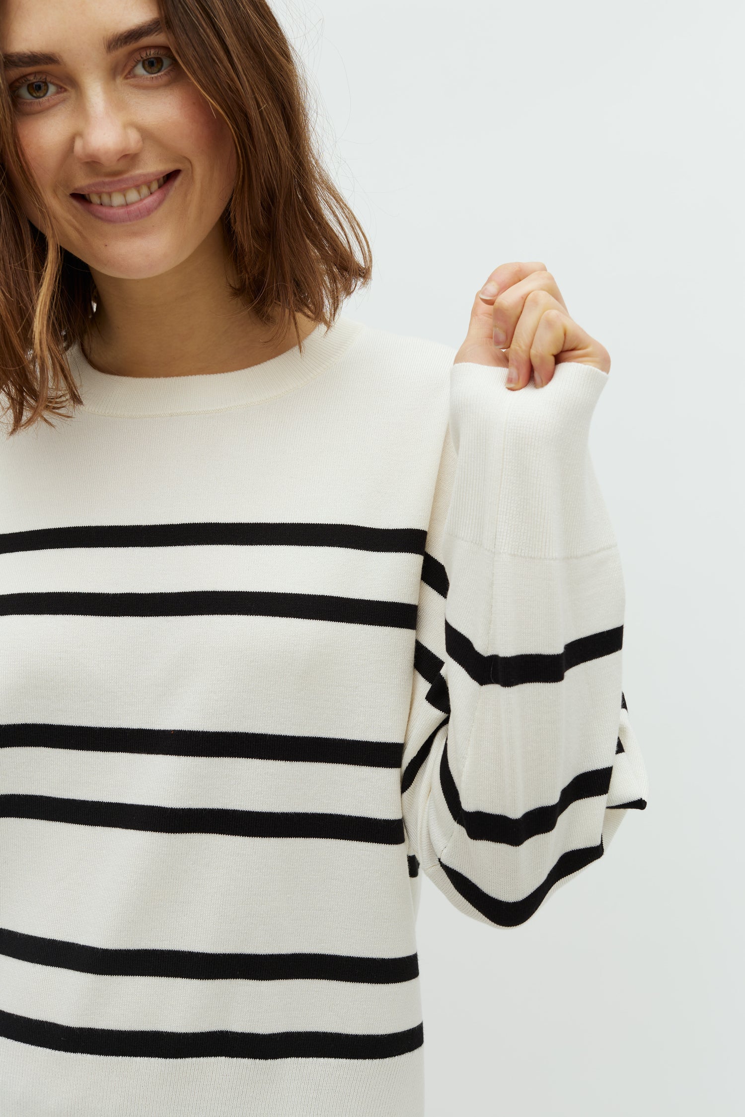 MbyM Bravana Jumper in Sugar Star Black Stripe