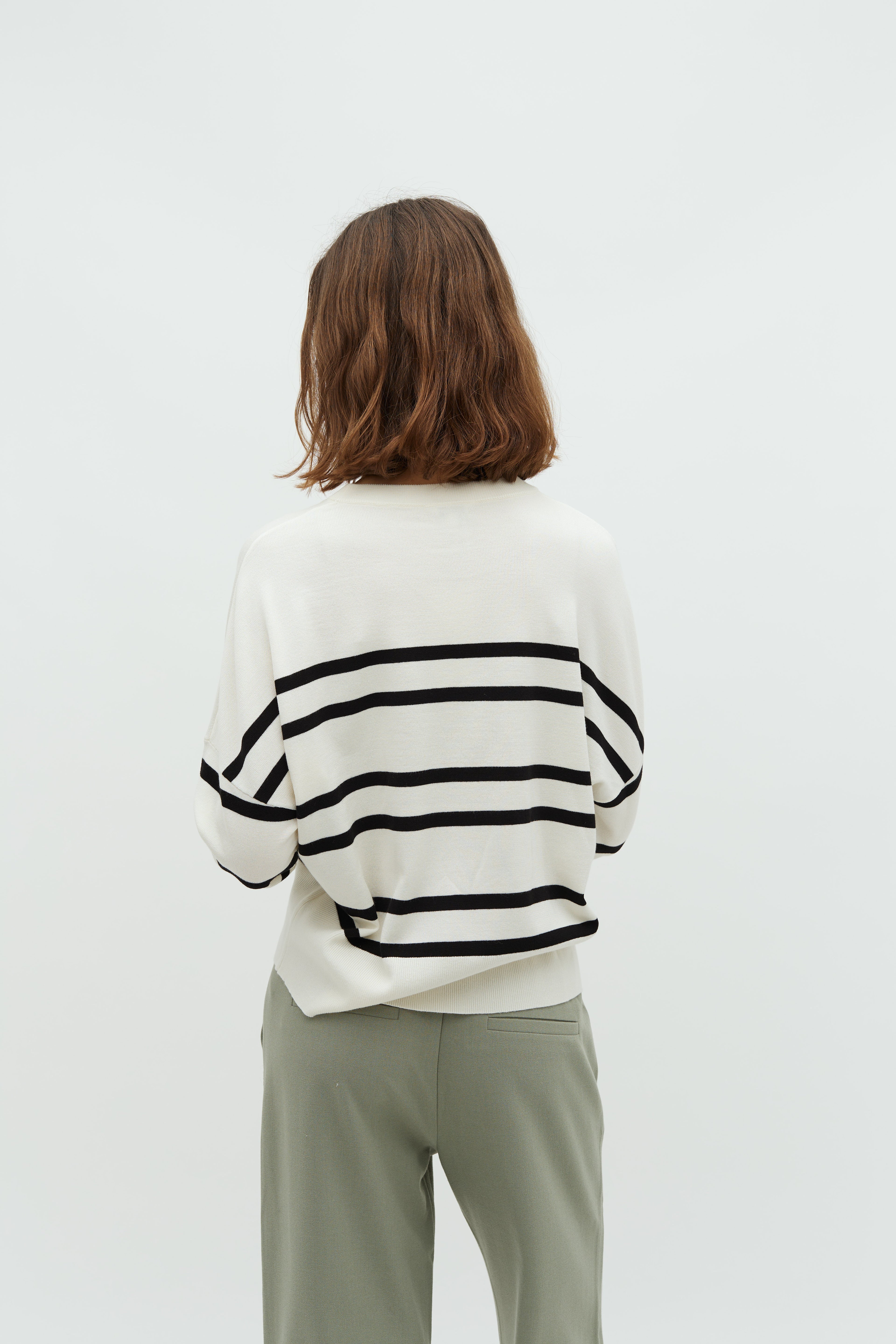 MbyM Bravana Jumper in Sugar Star Black Stripe