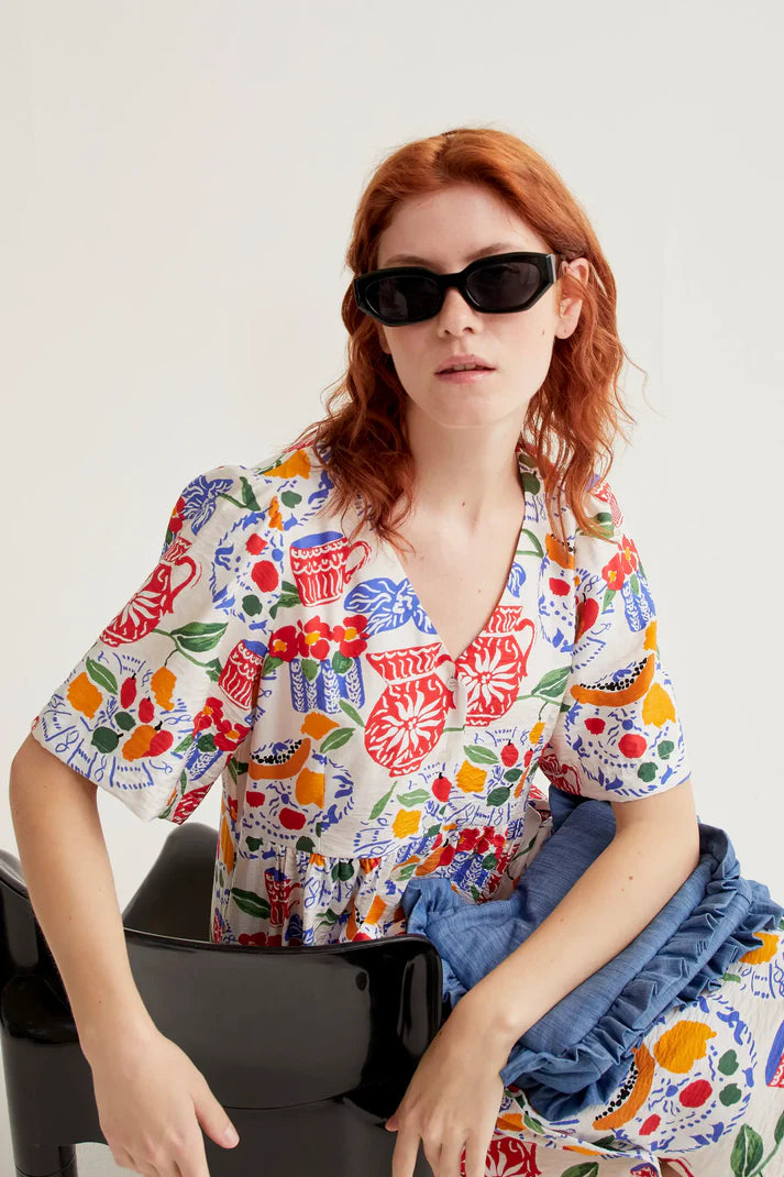 Lush print midi dress