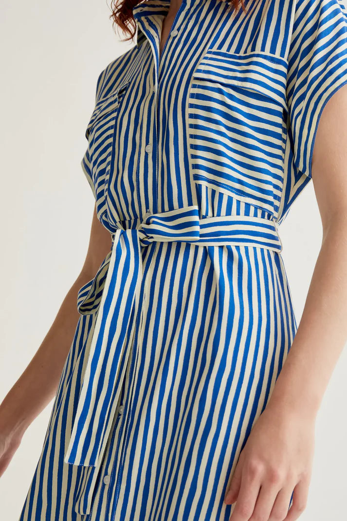 Lavagna Blue print midi dress