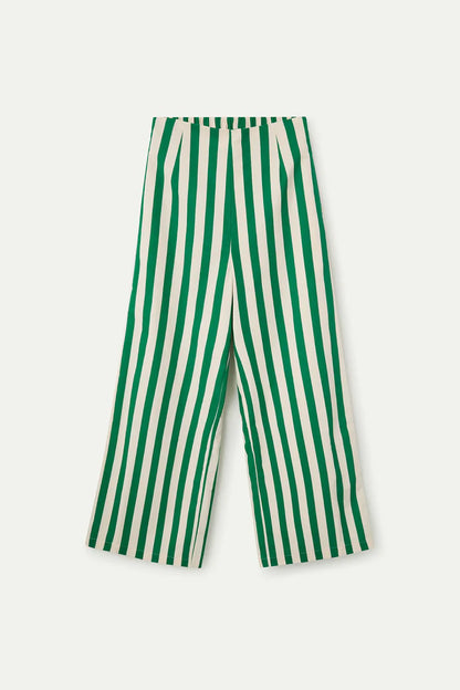 Bamboo Green Print Trousers