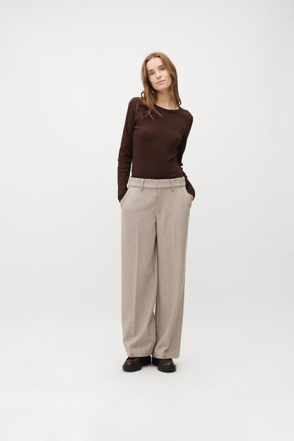 MbyM Haroline Tarrina Trouser In Brown Oyster Mix