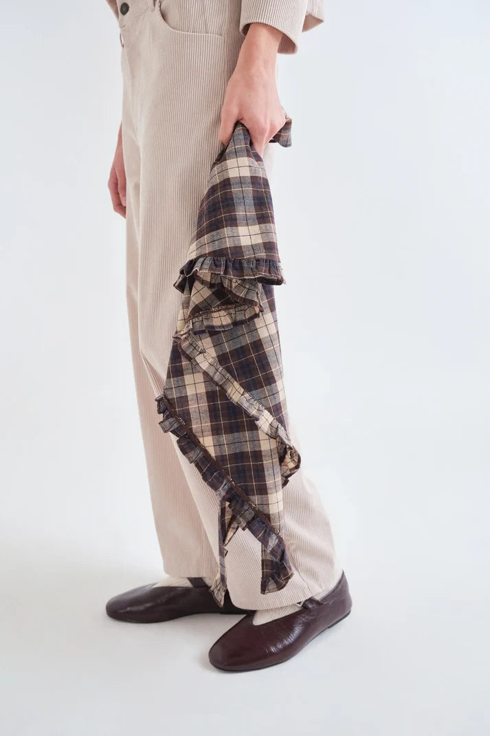 Brown Plaid 100% Cotton Bandana