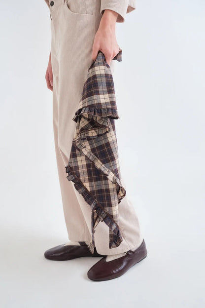 Brown Plaid 100% Cotton Bandana