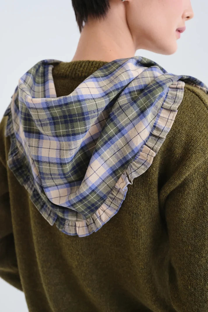 Green checkered 100% cotton bandana