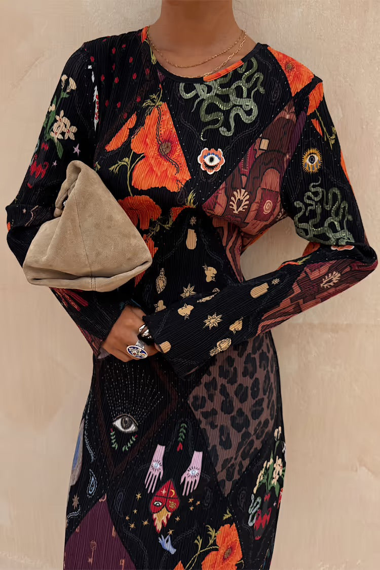 NFD Night Garden Gaia Plisse Dress
