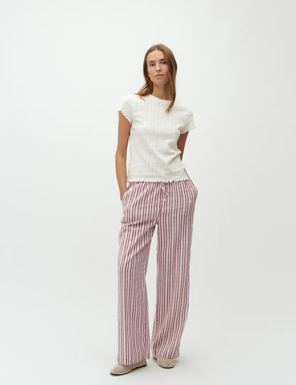 MbyM Pink Stipe Cotton Trouser