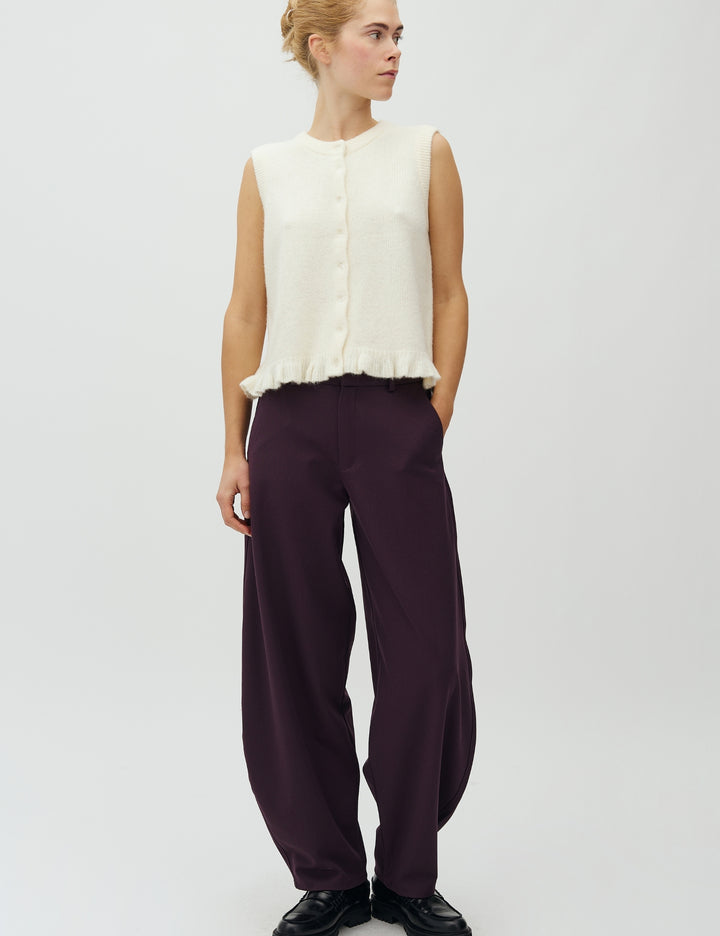 MbyM Cream Frill Sleeveless Knit