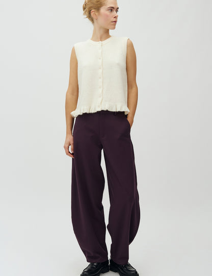 MbyM Cream Frill Sleeveless Knit