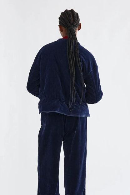 Navy quilted jacket