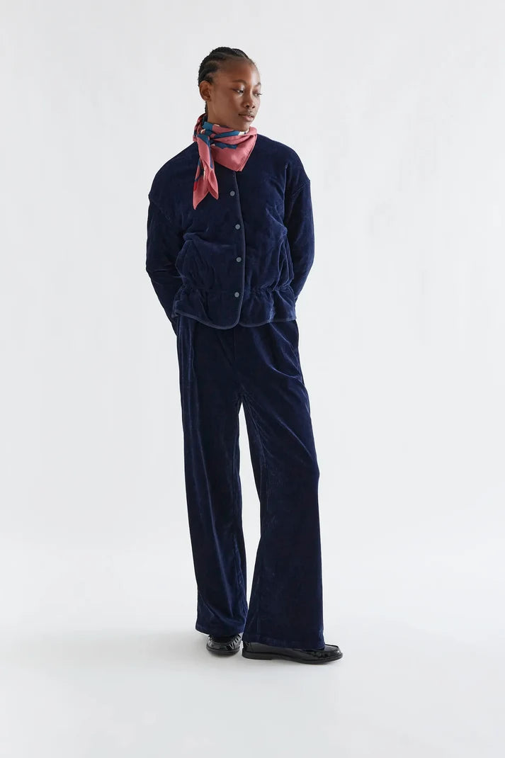 Navy quilted jacket