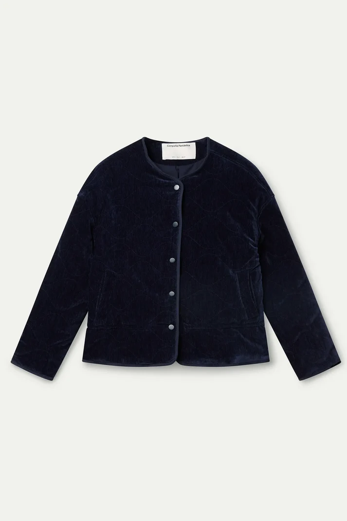 Navy quilted jacket