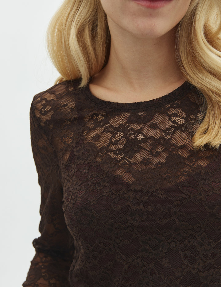 Mbym Lace Chocolate Top
