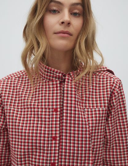 MbyM Kretina Red Check Shirt 100% Cotton