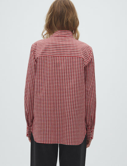 MbyM Kretina Red Check Shirt 100% Cotton