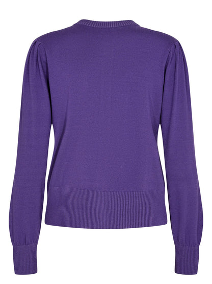 Nümph Nutrille Long Sleeved Cardigan in Tilandsia Purple