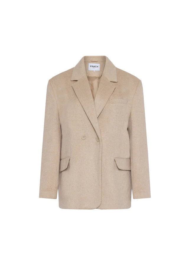 FRNCH Penda Wool Blazer in Creme