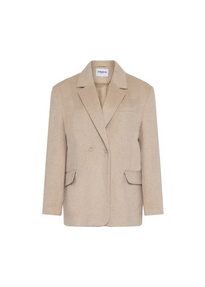 FRNCH Penda Wool Blazer in Creme