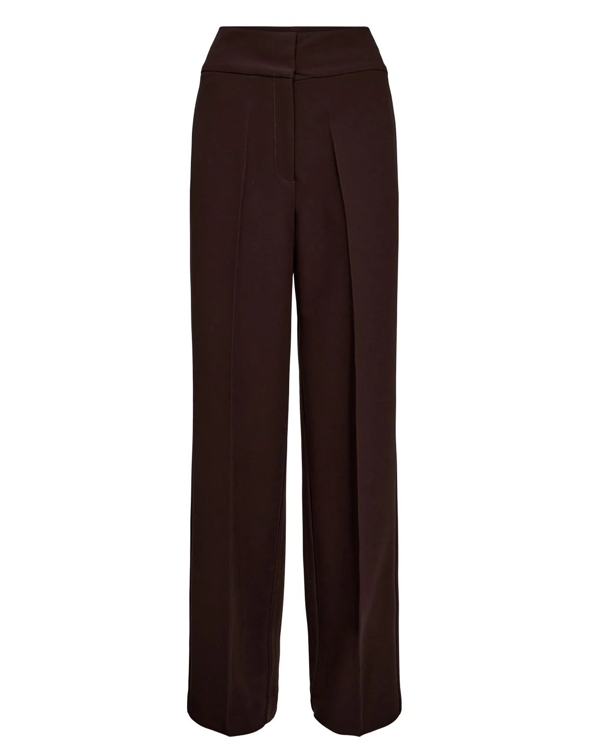 Numph Nubussy Trouser in Black Coffee Brown