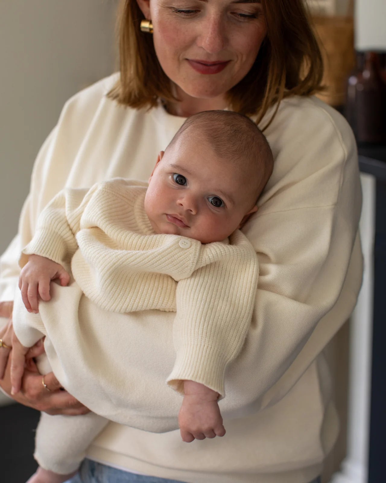 Uma Crew Neck Jumper in Vanilla (ONE SIZE)