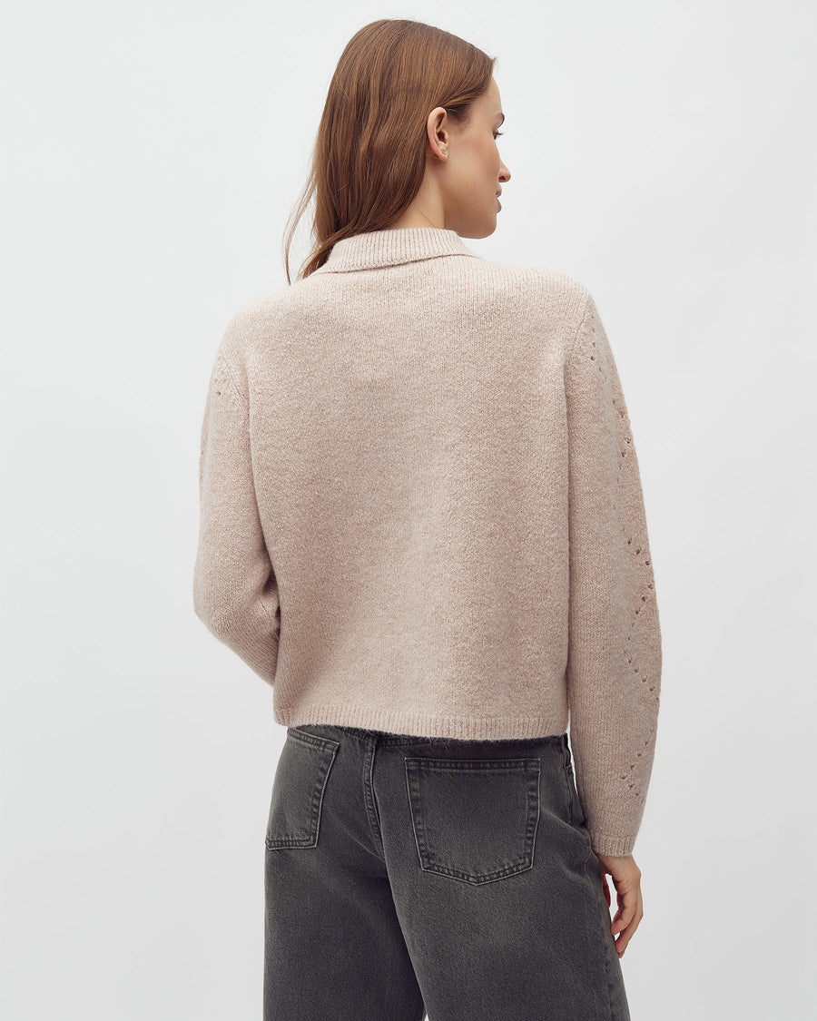 MbyM Regal Pallioma Knitted Cardigan in Light Beige