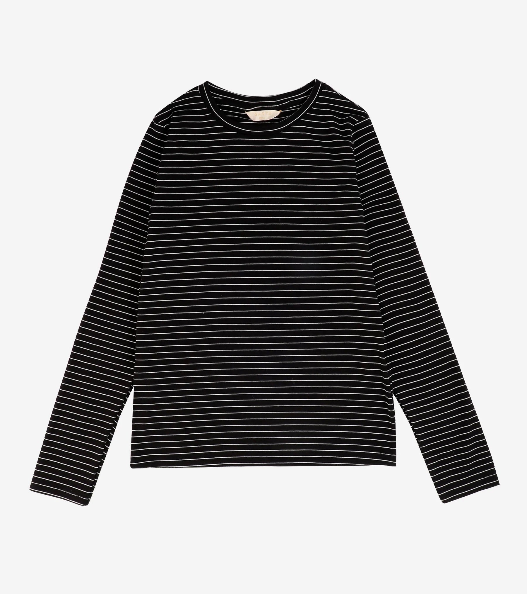 Striped Black &amp; White Long Sleeved Top