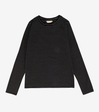 Striped Black &amp; White Long Sleeved Top