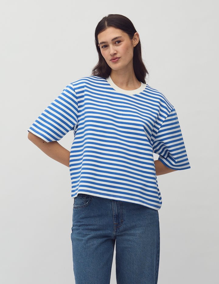 MbyM Betsy Top in Sapphire Stripe