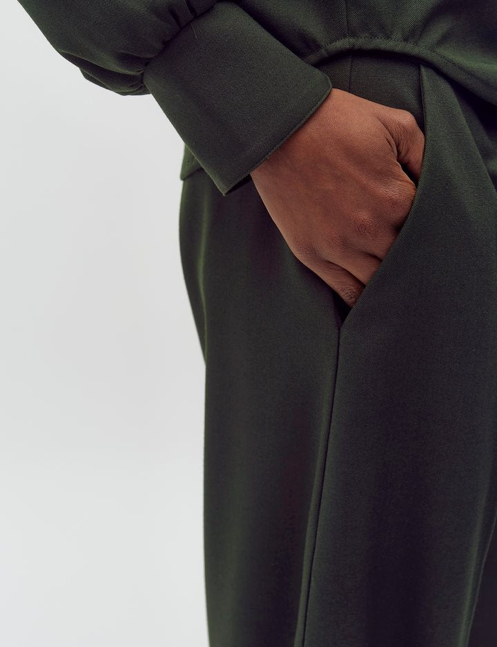 Mbym Morella Pija Trouser in Dark Green