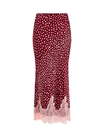 Never Fully Dressed Burgundy Deer Maeva Skirt
