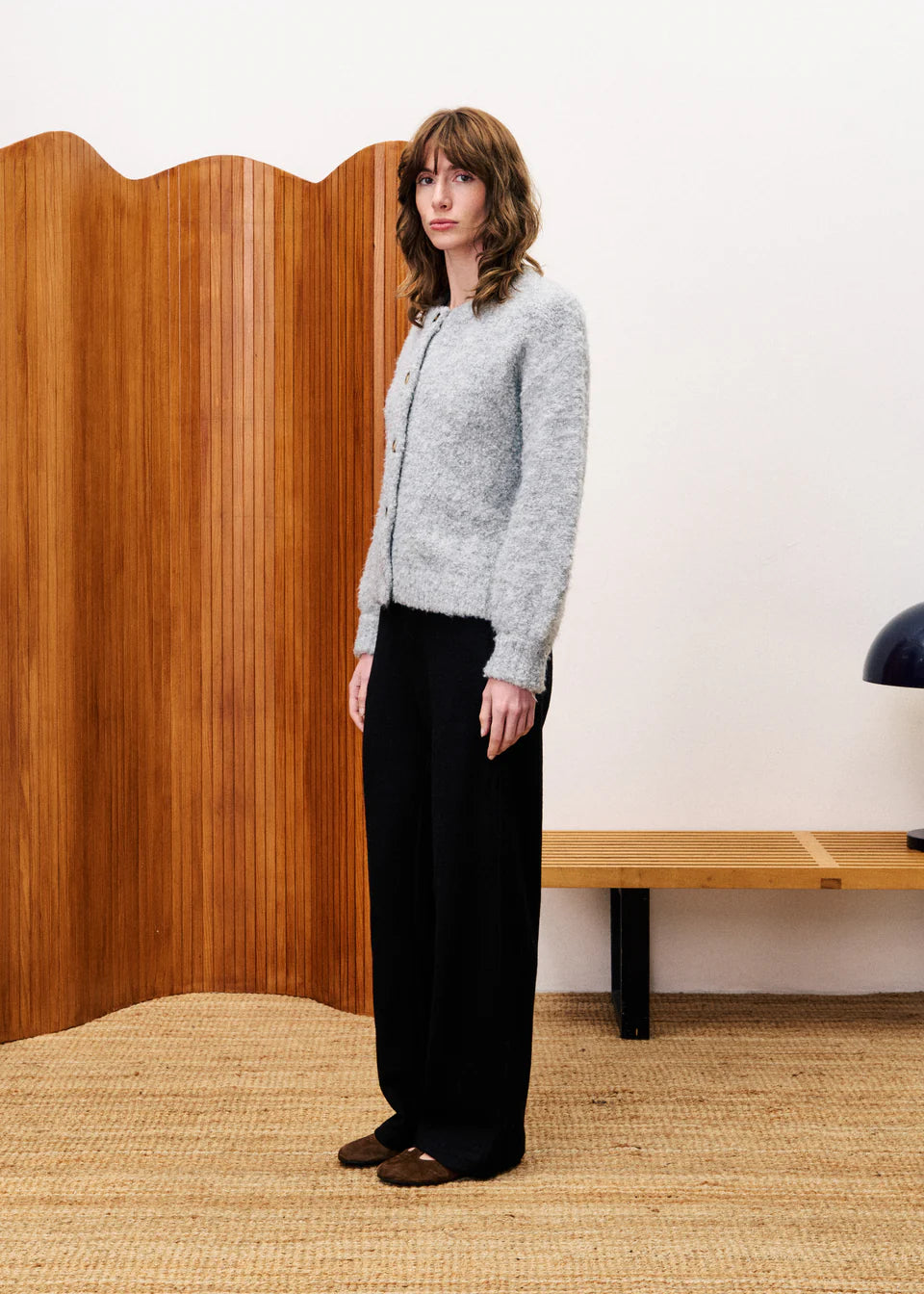 FRNCH Selkirk Cardigan in Grey