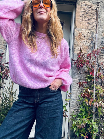 Brie Wide Sleeve Knit in Pink
