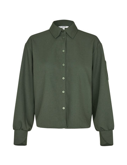 Mbym Morella Cammia Shirt in Dark Green