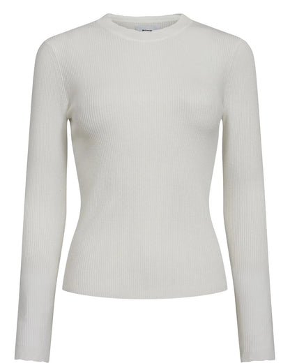 Numph Nuroa O-Neck Knit in Cloud Dancer