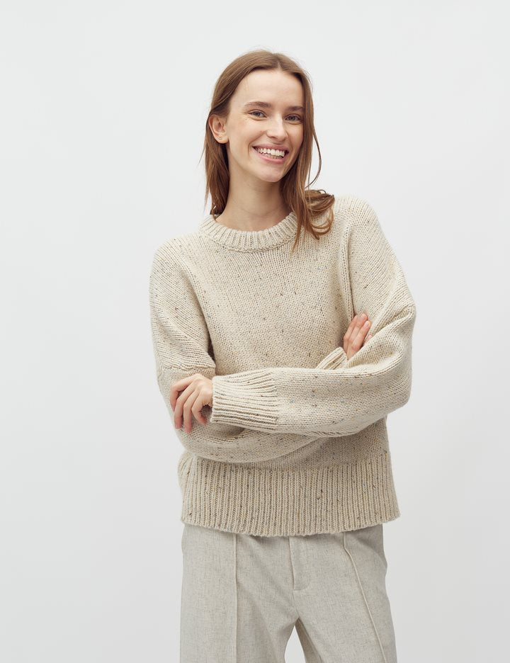 MbyM Becki Gillian Wool Mix Knit in Oyster Sprinkle
