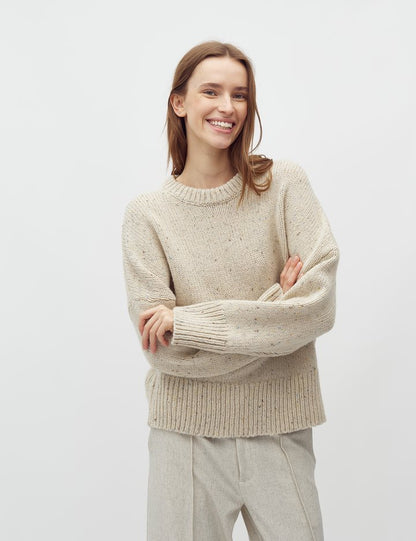 MbyM Becki Gillian Wool Mix Knit in Oyster Sprinkle