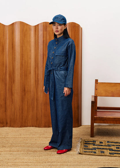 Frnch Calmlie Denim Jumpsuit