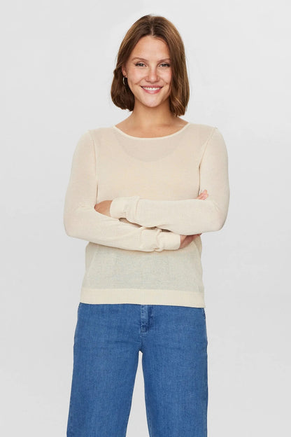 Numph Nualana Pullover in Sandshell