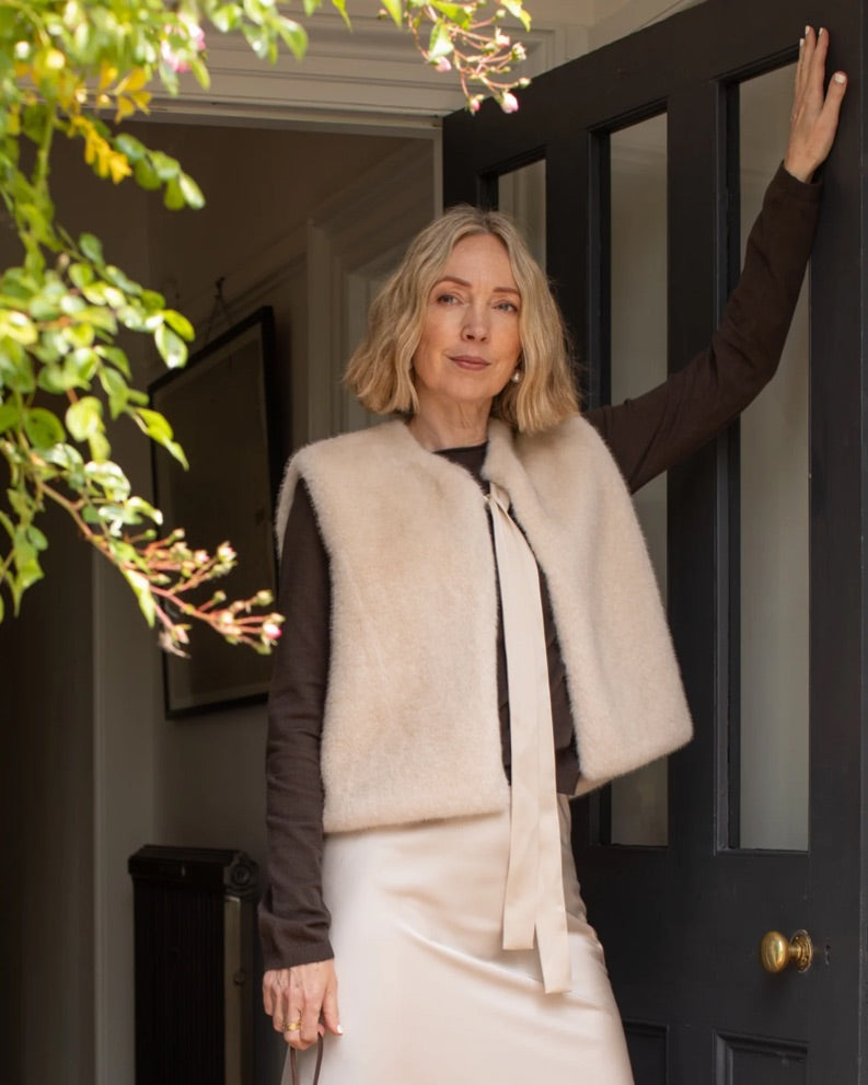 Jade Crew Neck Jumper in Chocolate Bark (ONE SIZE)