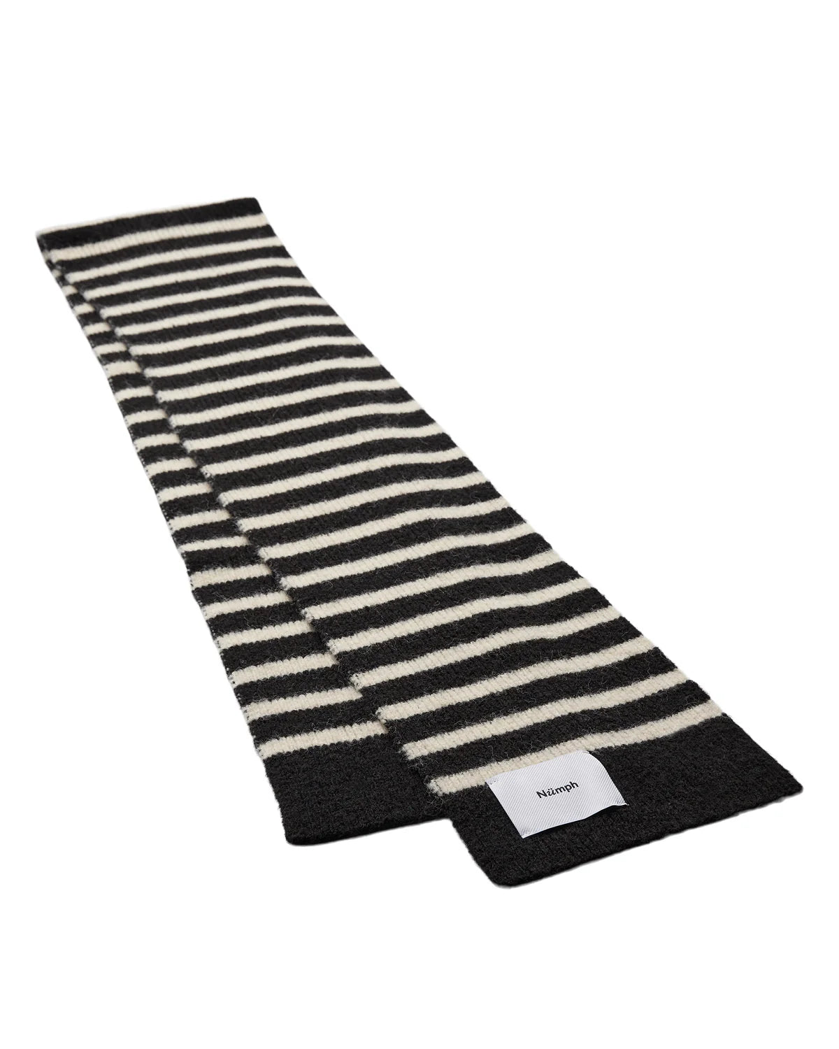 Numph Nudaria Striped Black and White Scarf